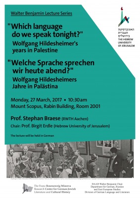 Stephan Braese Guest Lecture