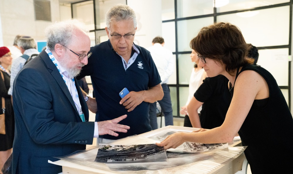 Examining the aerials and historical maps of Mount Scopus